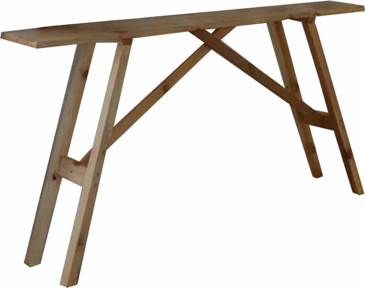 Konsolë Roosevelt, dru pishe i fortë, ngjyrë arre, 119x29x80cm