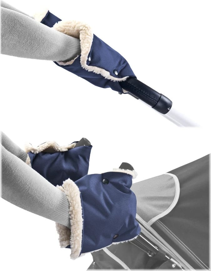 Manga dore për karrocë, Sensillo, 45x21 cm, të izoluara termikisht, blu navy, set 2 copë