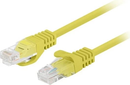 Patchkabel Lanberg PCU6-20CC-0025-Y, Cat.6 UTP, 0.25 m, Verdhë, 10 copë