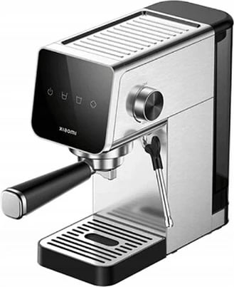 Aparat kafeje espresso Xiaomi 62204, gjysmë-automatik, me bluarës dhe shkumues qumështi, 0.9L, Argjend