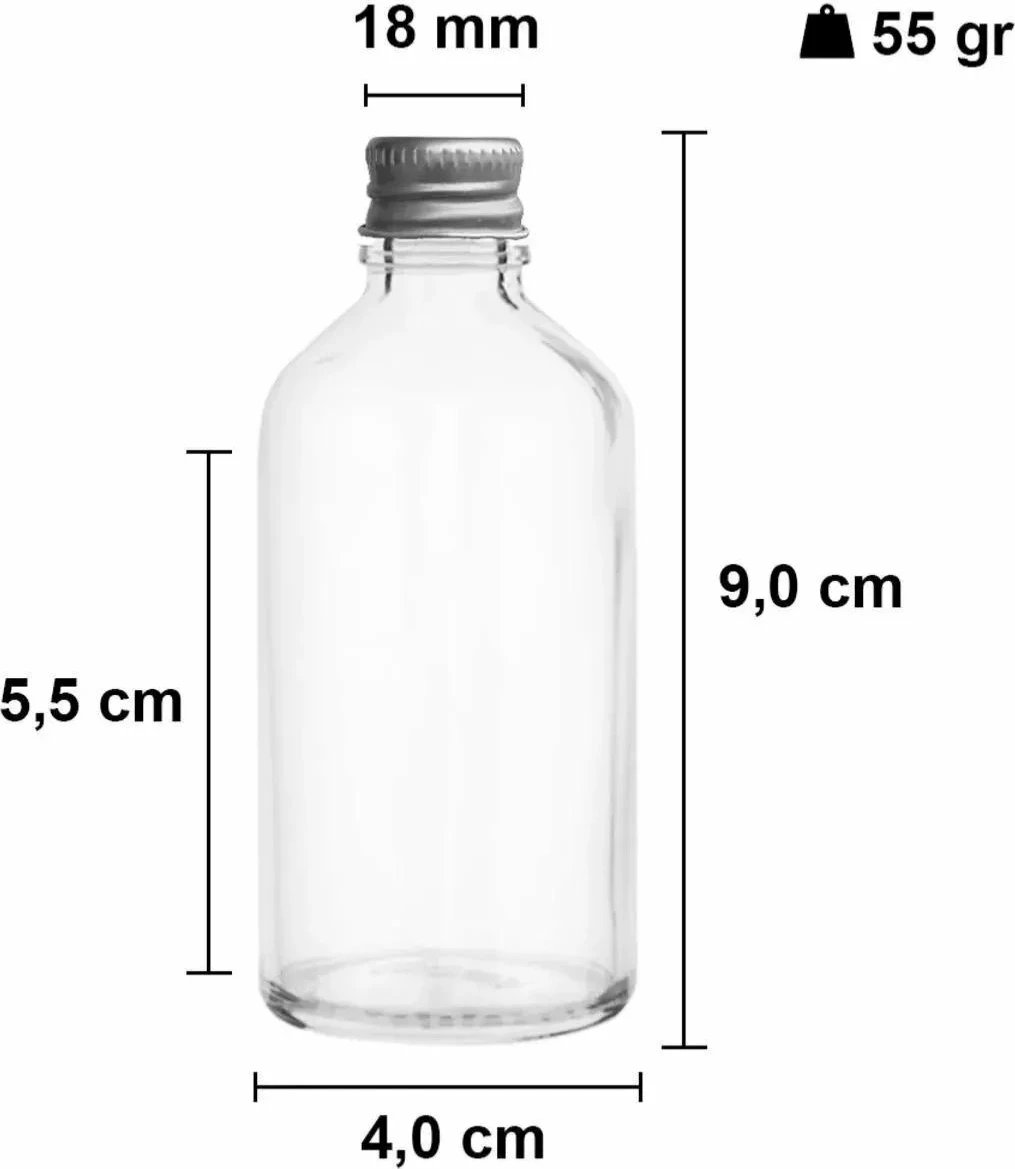 Set shishe qelqi (6 copë), Hermia Concept, kapak argjendi, Tu-6Lıgumuskapaklı