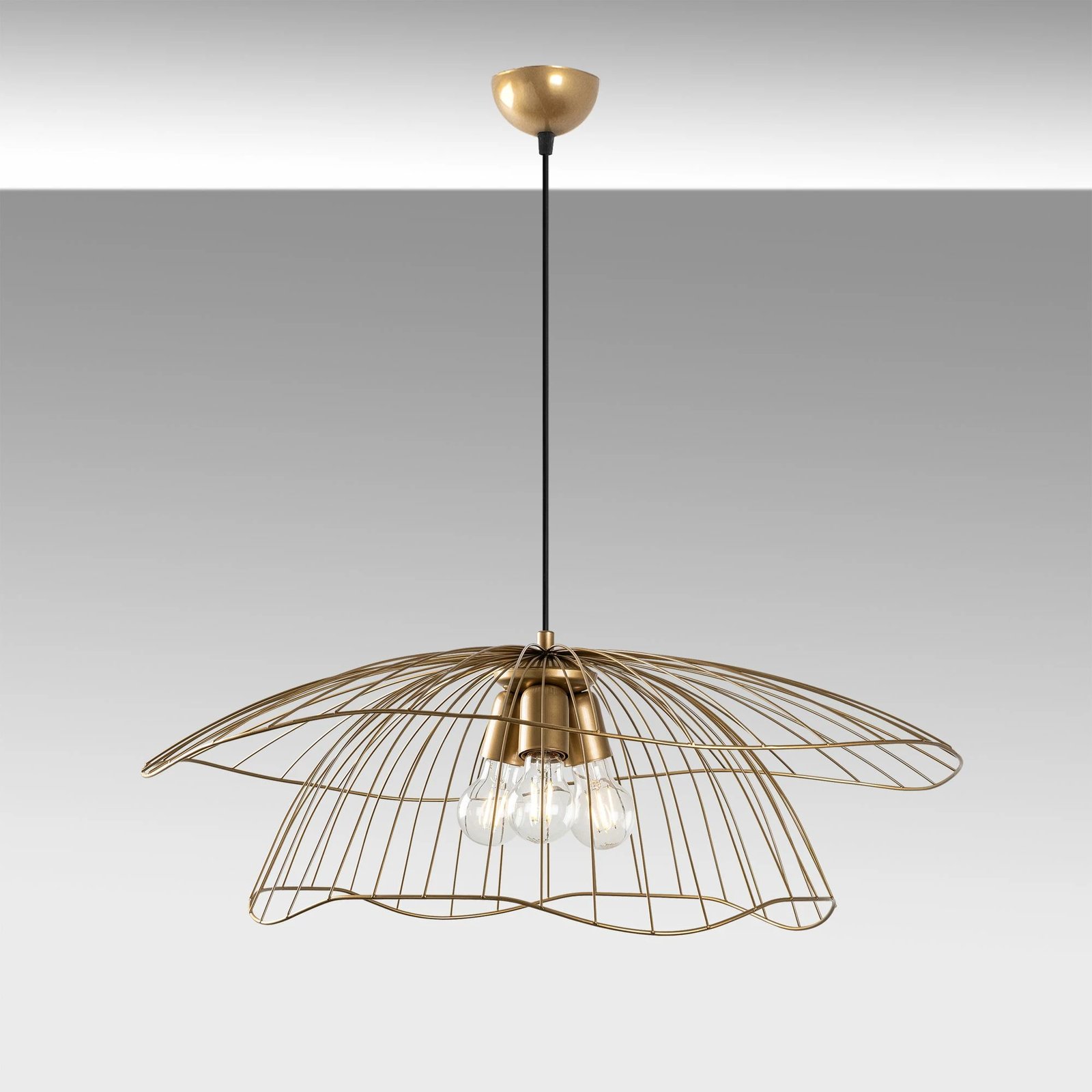 Llambë varëse Opviq, Mantar - 6503 - 3 - XL, ngjyrë ari Llambë varëse Opviq, Mantar - 6503 - 3 - XL, ngjyrë ari