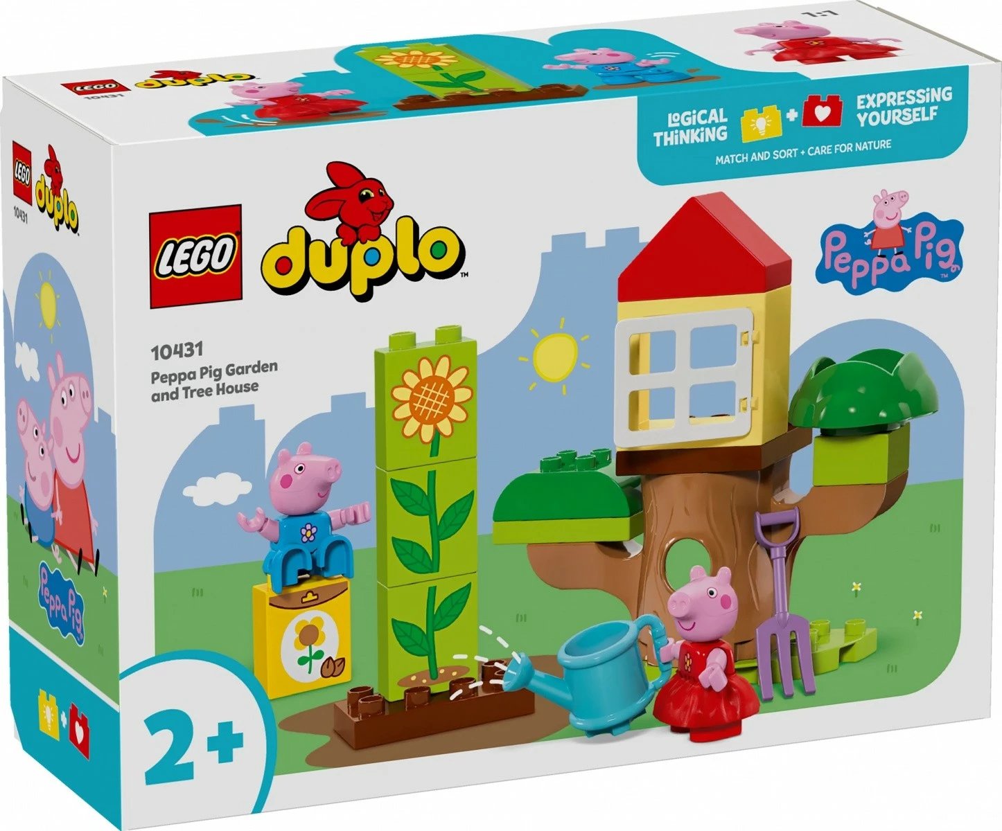 Set ndërtimi LEGO DUPLO Peppa Pig 10431, Kopshti dhe Shtëpiza në pemë, 20 pjesë