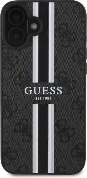 Mbështjellës Guess 4G Printed Stripes MagSafe për iPhone 16, zi Mbështjellës Guess 4G Printed Stripes MagSafe për iPhone 16, zi