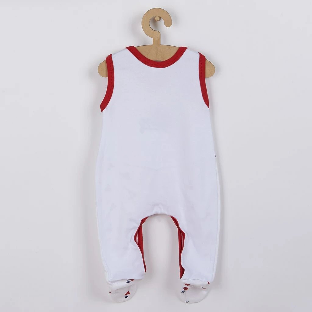 kombinezon bebe, New Baby, Cherry, 100% pambuk, madhësia 86 (12-18m), e kuqe