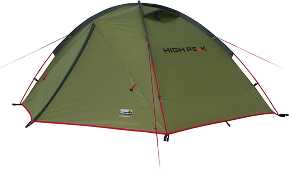 Tendë High Peak për 3 persona, gjelbër-kuqe
