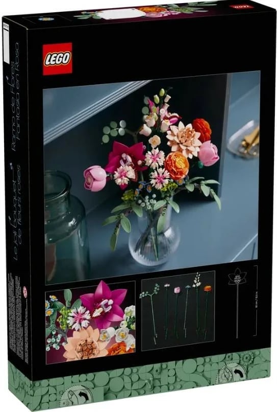 Set ndërtimi LEGO Botanical Collection 10342, Beautiful Bouquet of Pink Flowers, 749 pjesë, Rozë