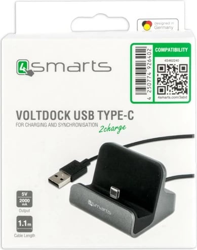 Stacion karikimi 4smarts VoltDock USB-C 10W, gri