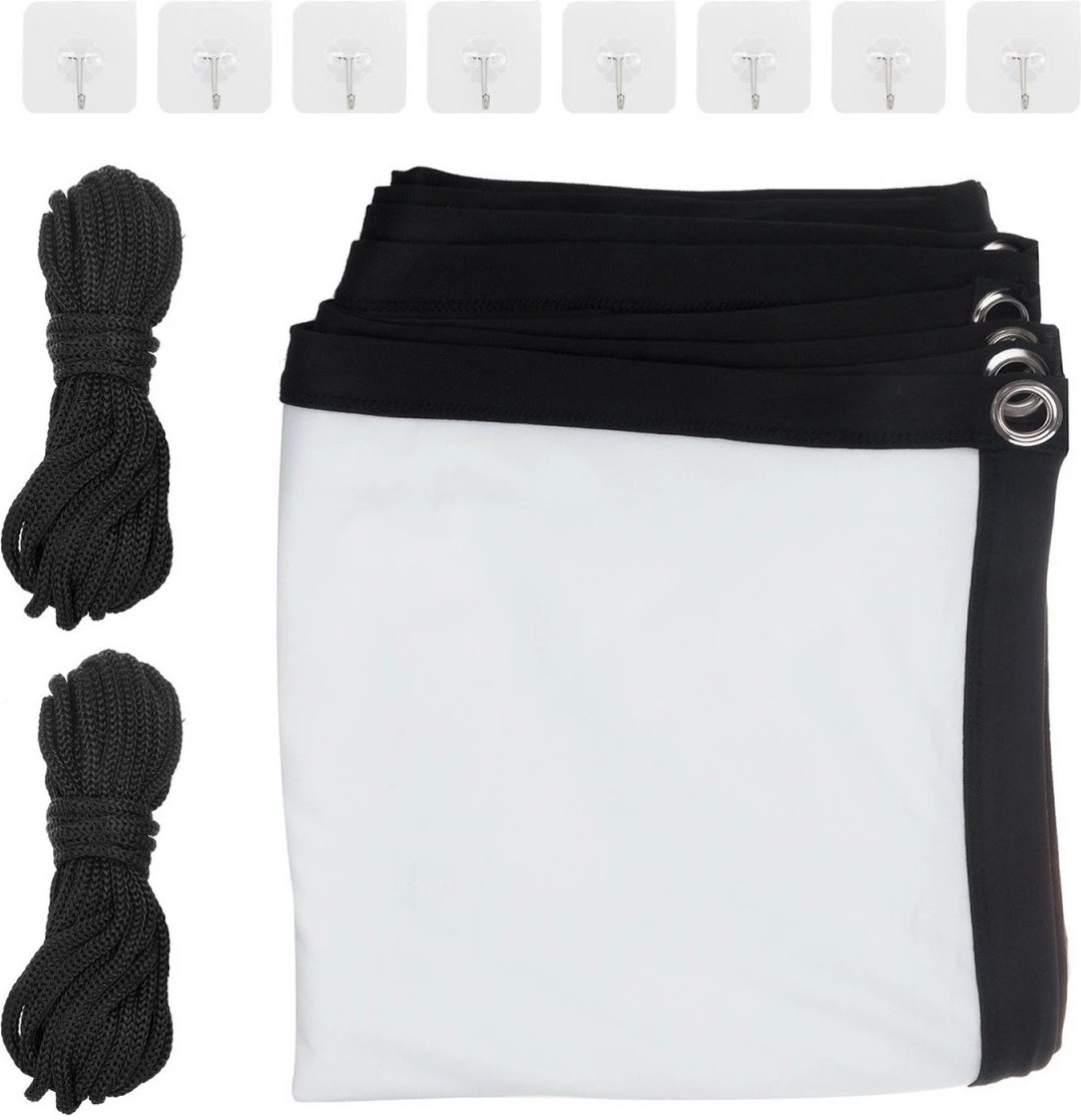 Ekran projekcioni Maclean MC-166, 84 inç, 175x131cm, manual, 4:3, i zi