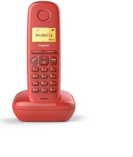 Telefon fiks Gigaset A170, wireless, i kuq
