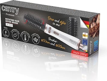 Furçë tharëse rrotulluese, Adler CR2021, 1200W, 38mm & 50mm, e bardhë me rozë të artë