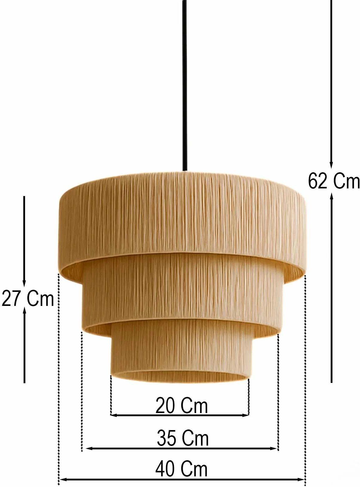 Llambë tavani Opviq, Trivela, krem, kapak makrame