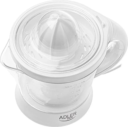 Shtrydhëse agrumesh, Adler AD 4014, 1L, 40W (60W max), auto start/stop, 2 konuse, e bardhë