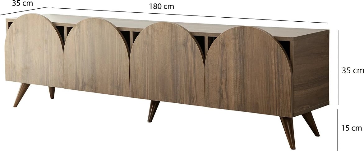 Komodë TV Hanah Home, Mesta, ngjyrë arre, v2