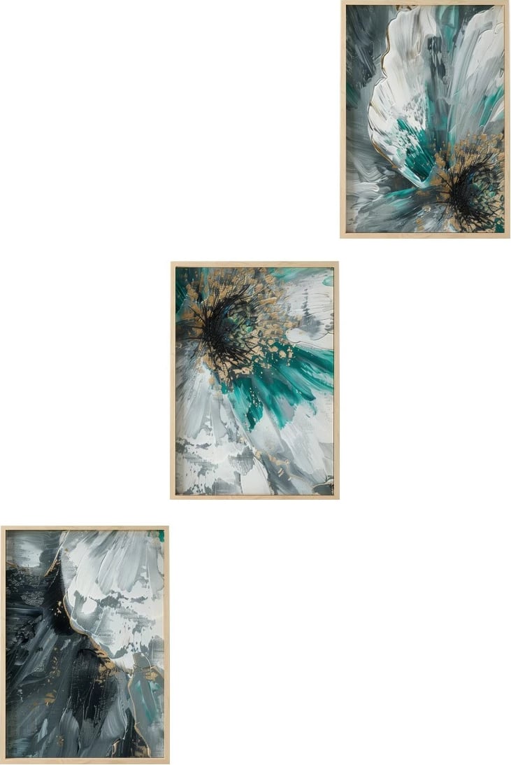 Pikturë dekorative me kornizë MDF (3 copë), Wallity, Huhu472, 50x70