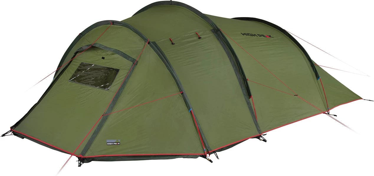 Tendë High Peak për 4 persona, olive-green-red