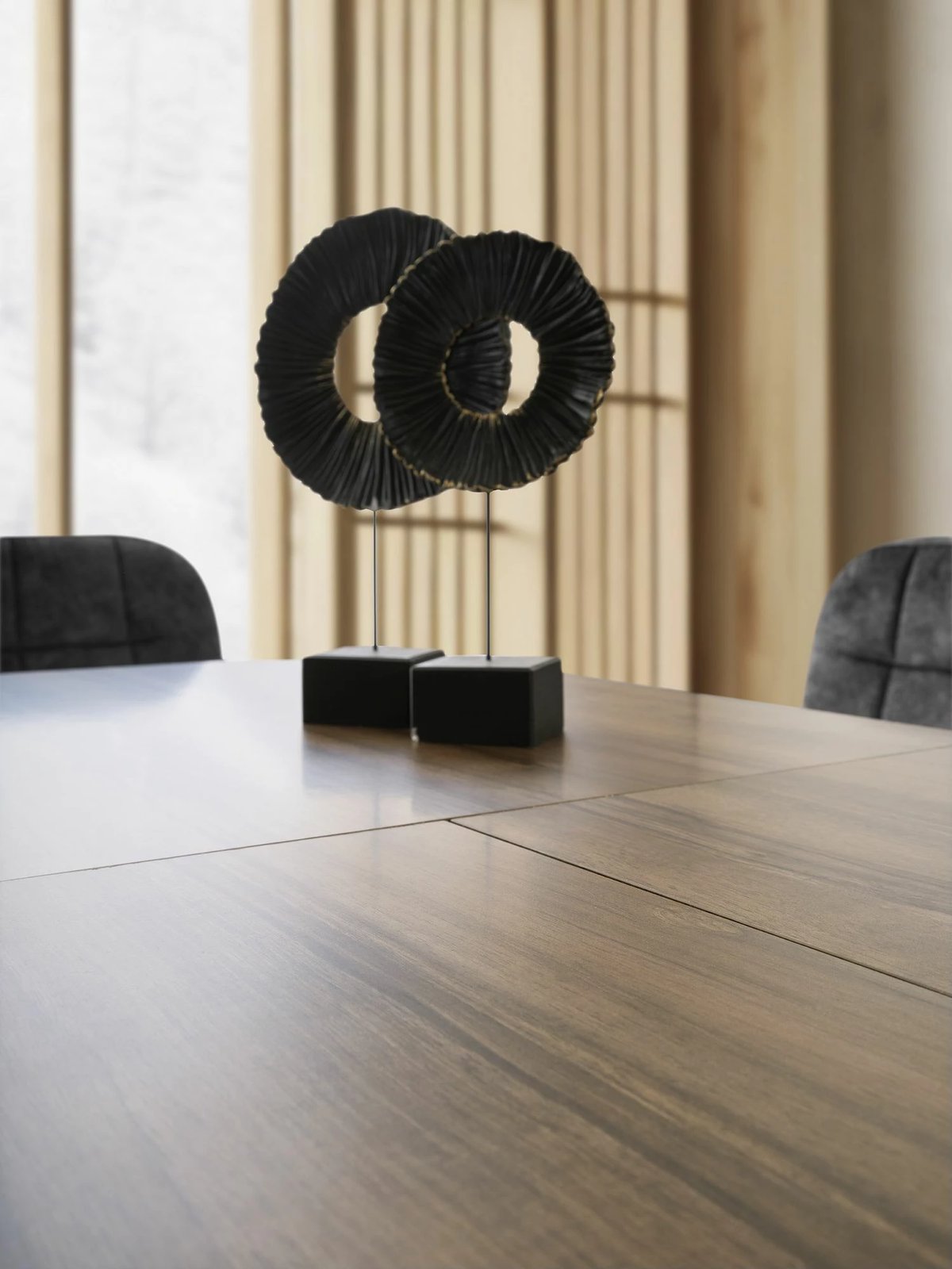 Tavolinë ngrënie me zgjatje, ngjyrë arre dhe e bardhë, Skye Decor Cunda - 2981