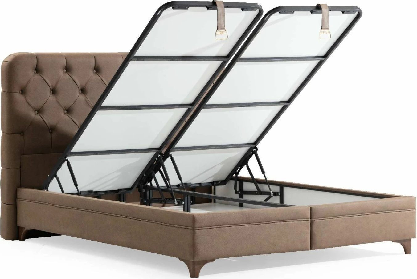 Bazë dhe shpinore krevati dopio, ngjyrë kafe, Skye Decor, 160x200