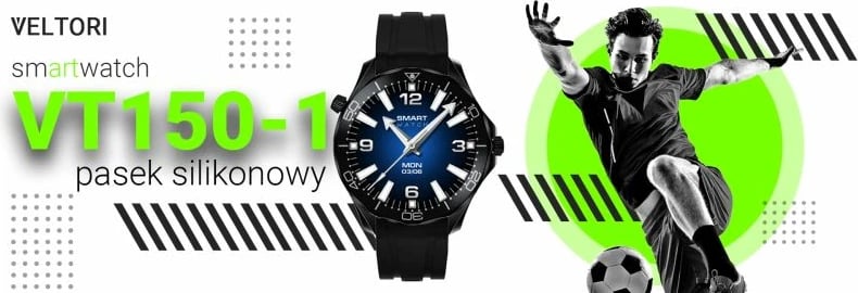 Smartwatch VELTORI unisex, e zezë