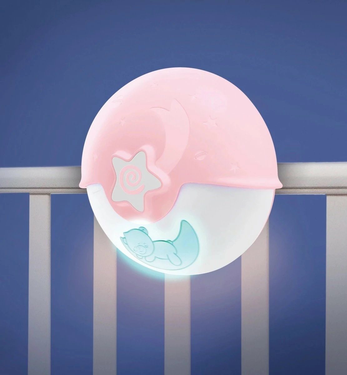 Projektor dhe llambë nate 2-në-1 B-kids Infantino 1504908N, Rozë/Bardhë