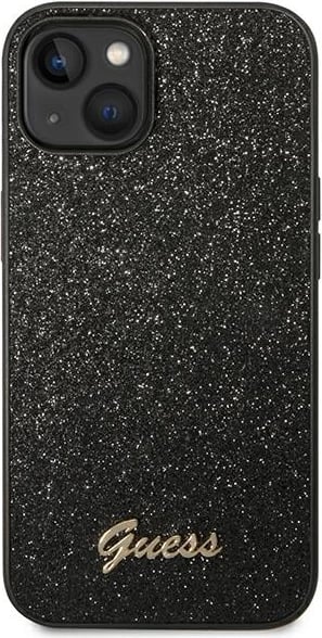 Mbështjellës Guess GUHCP14MHGGSHK për iPhone 14 Plus 6.7", i fortë, Glitter Script, i zi
