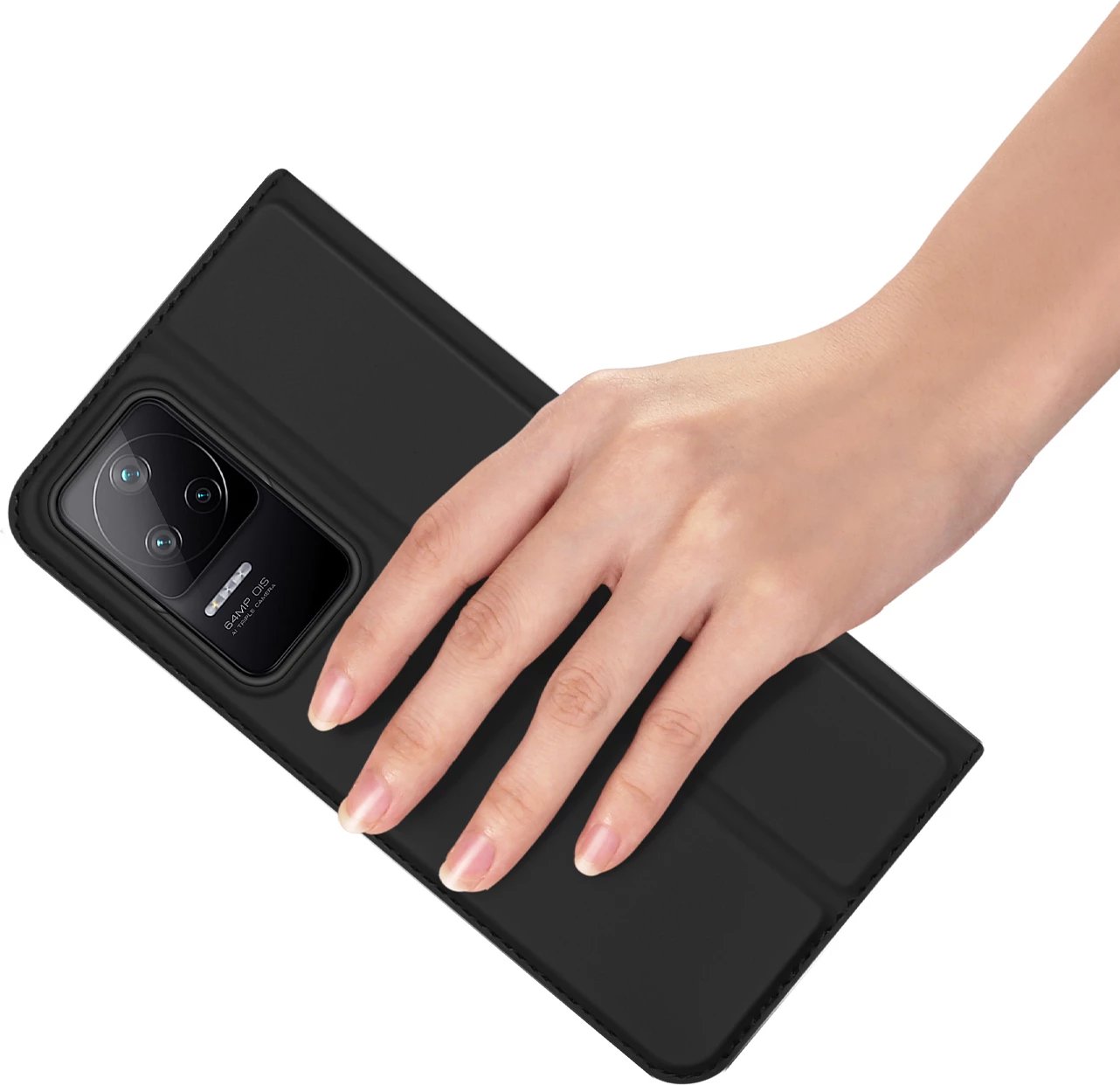 Mbështjellës Dux Ducis Skin Pro për Xiaomi Poco F4 5G, me kapak, i zi Mbështjellës Dux Ducis Skin Pro për Xiaomi Poco F4 5G, me kapak, i zi