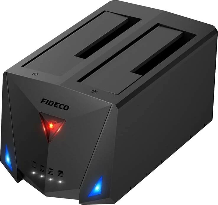 Docking station FIDECO YPZ220B për HDD/SSD, USB 3.2, SATA I/II/III, e zezë