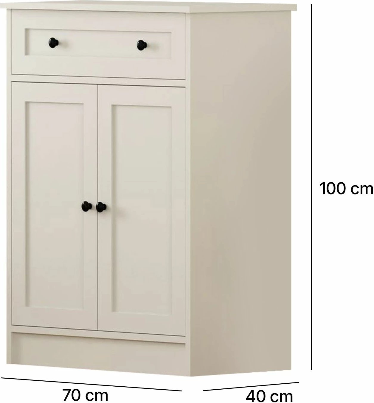 Komodë Skye Decor, RB-168-04, ngjyrë e bardhë mat