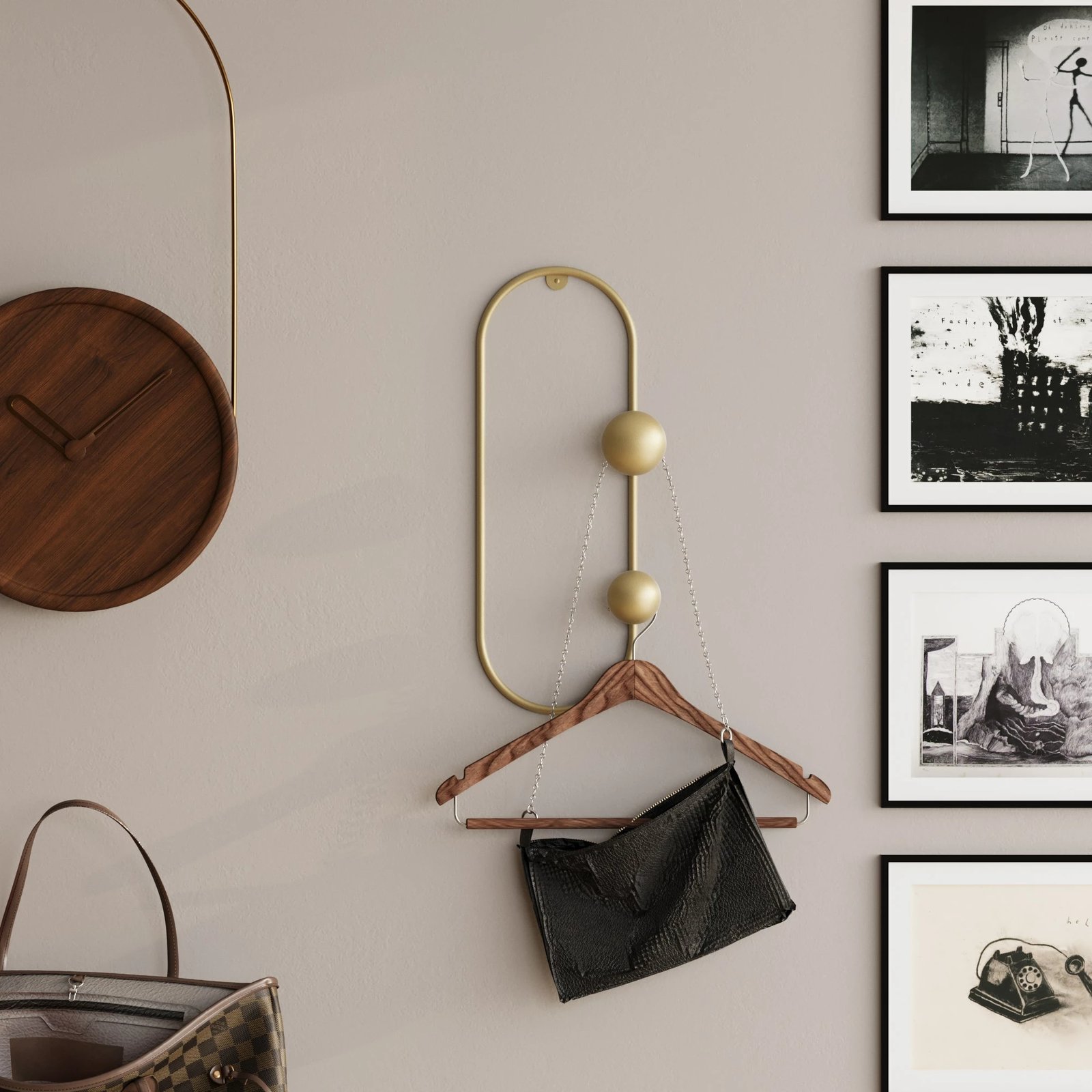 Varëse muri metalike, ngjyrë ari, Wallity Cricket-A