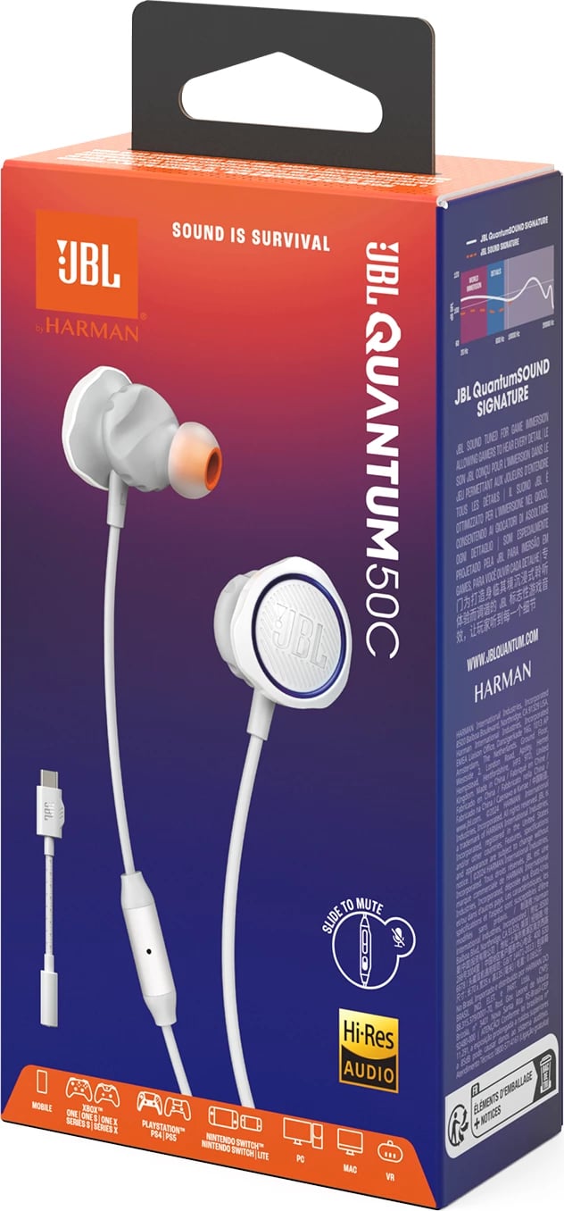 Kufje Me Kabëll JBL QUANTUM 50 C USB-C