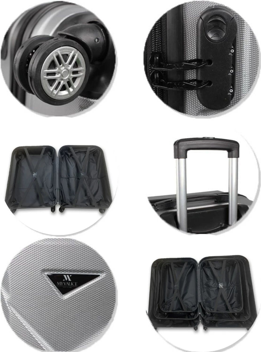 Set valixhesh (3 copë), Zoozie Bags, 1482, ngjyrë e zezë