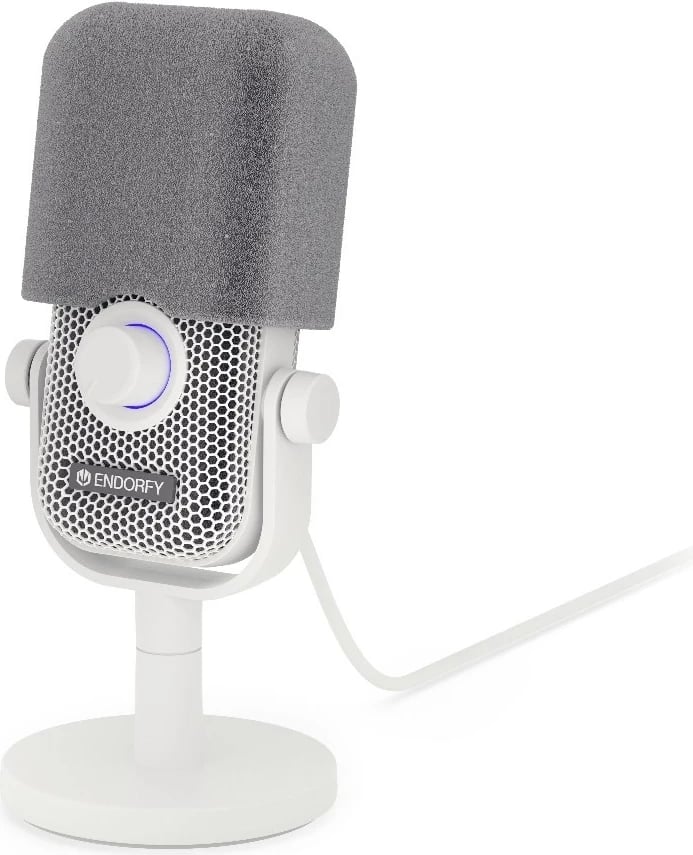 Mikrofon tavoline ENDORFY Solum Voice S Onyx White, USB Type-C, i bardhë