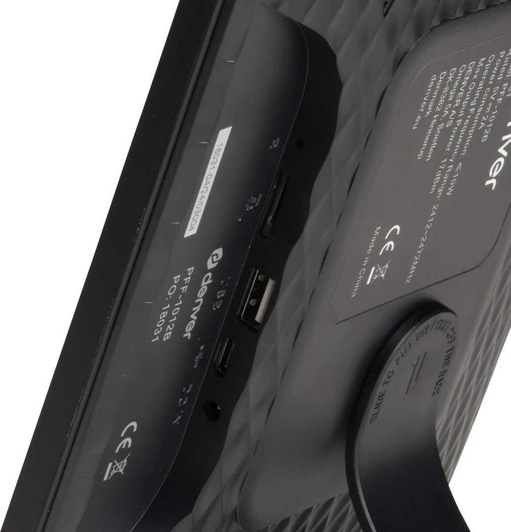 Kornizë digjitale Denver PFF-1012B, 10.1" IPS, 16 GB, Wi-Fi, E zezë
