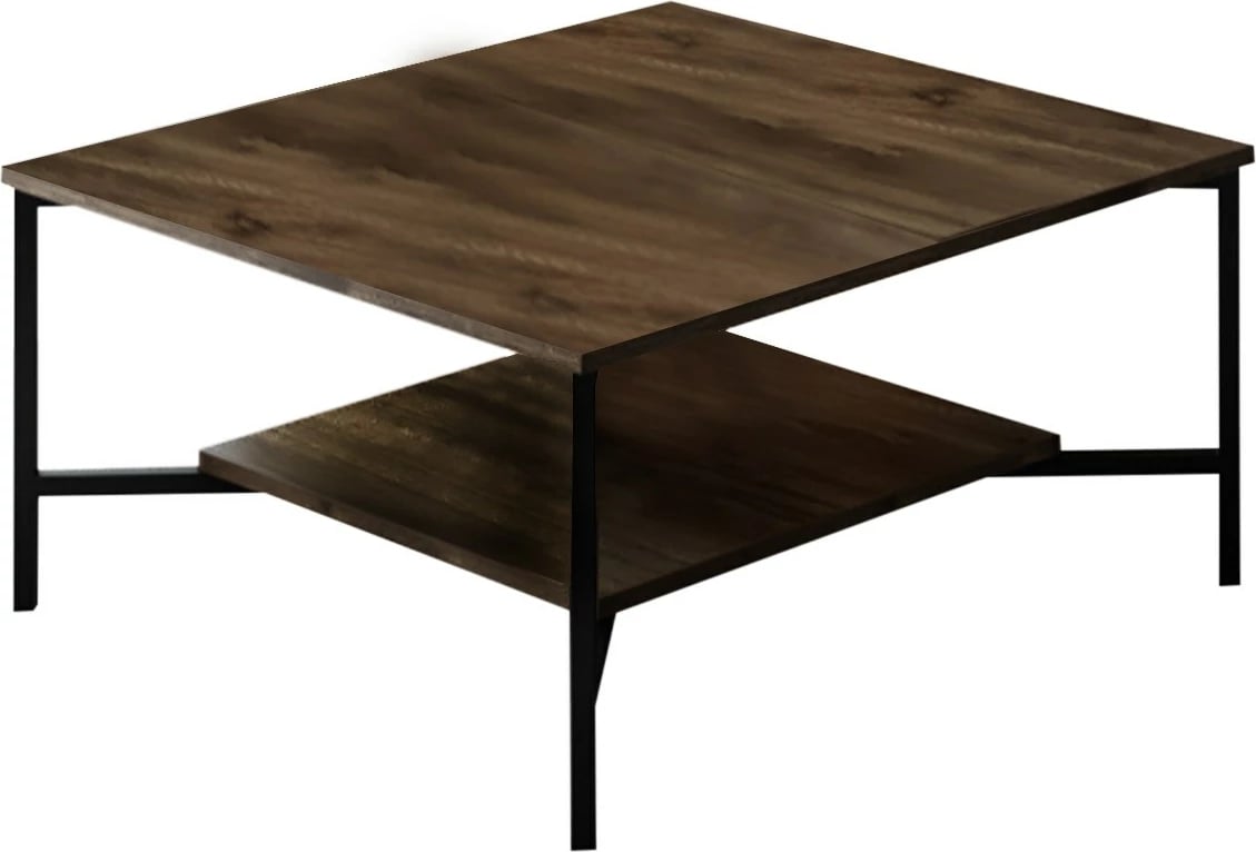 Tavolinë kafeje Hanah Home, vijë e zezë, ngjyrë arre, e zezë