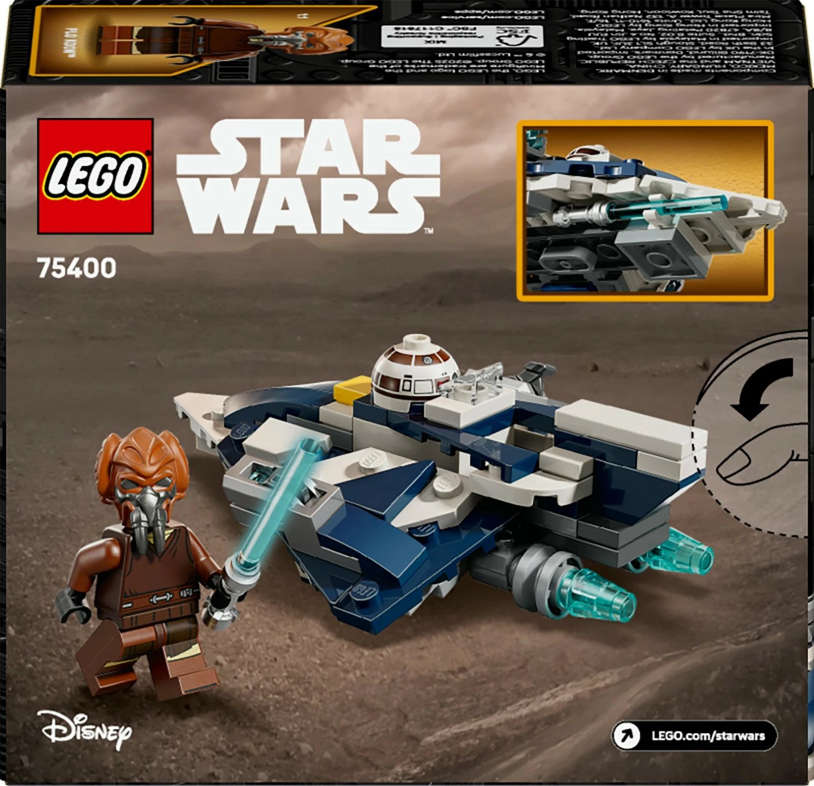 Set ndërtimi LEGO Star Wars 75400 Plo Koon’s Jedi Starfighter Microfighter, 89 pjesë, shumëngjyrësh