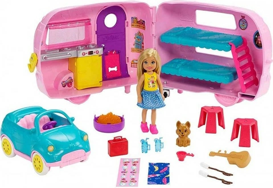 Seti i lojës me karavanë Barbie Club Chelsea për vajza