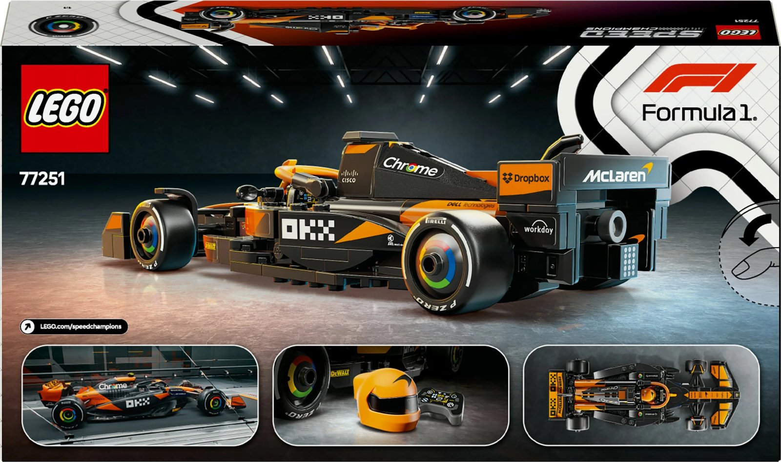 Set ndërtimi LEGO McLaren F1® Team MCL38, 269 pjesë, shumëngjyrësh