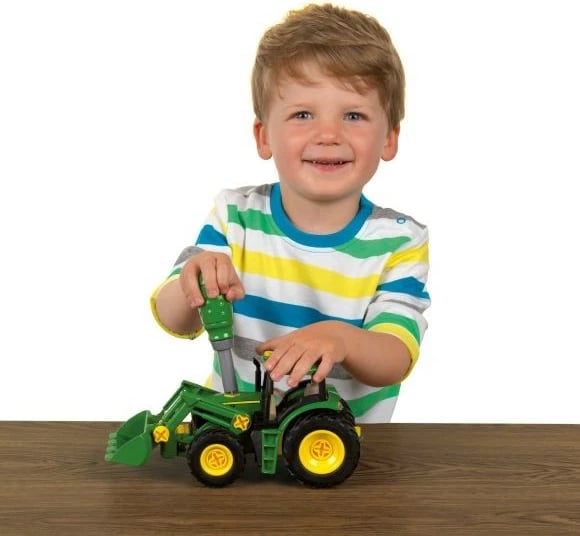 Lodër traktor John Deere Klein 3906 me 2 rimorkio, plastikë, shumëngjyrëshe, set
