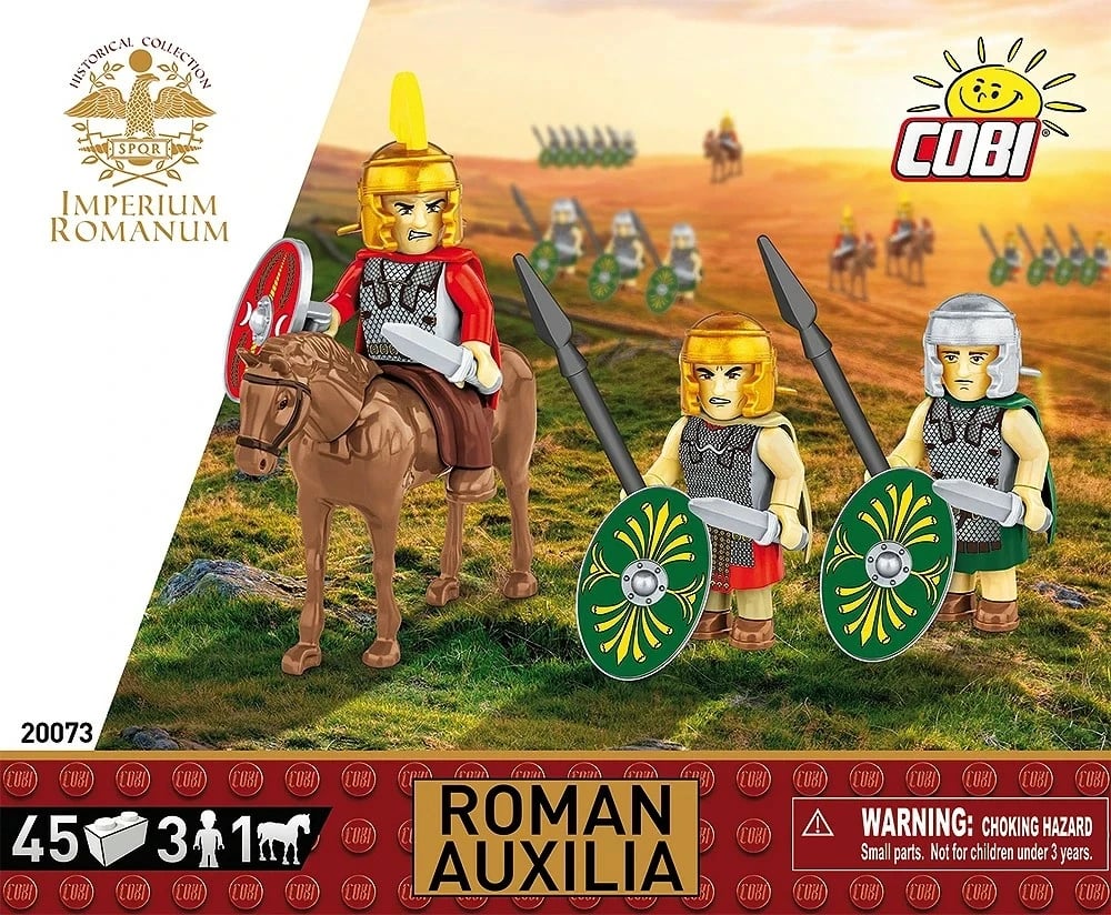 Set blloqesh ndërtimi, Cobi, COBI-20073 Roman Auxilia, 45 pjesë, 3 figurina, seri Imperium Romanum