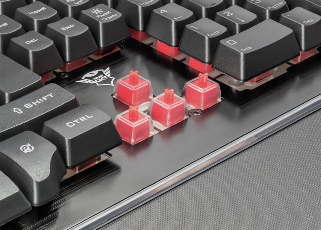 TASTIERE GAMING TRUST THURA GXT 860 | SEMI-MECHANICAL 104KEYS RGB BLACK 