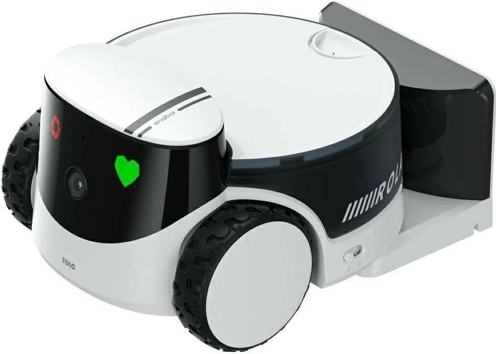 Robot shoqërues Enabot ROLA PetPal, për qen e mace, bardh e zi