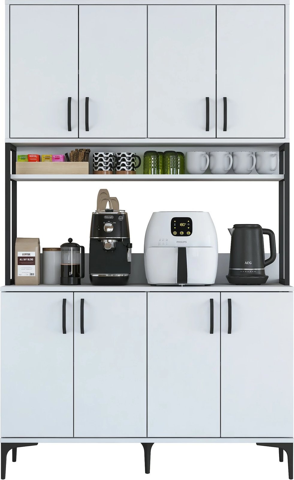 Dollap multifunksional, ngjyrë e bardhë, Skye Decor, JE173 - 3287