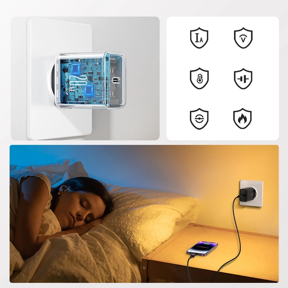 Karikues muri Joyroom JR-TCF06, USB-C, 20W, i zi