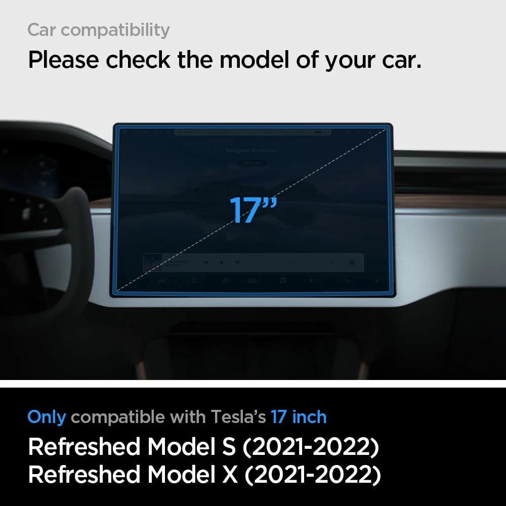Xham mbrojtës Spigen Glas.tR EZ Fit për Tesla Model X 2022 / Model S 2021, Transparent