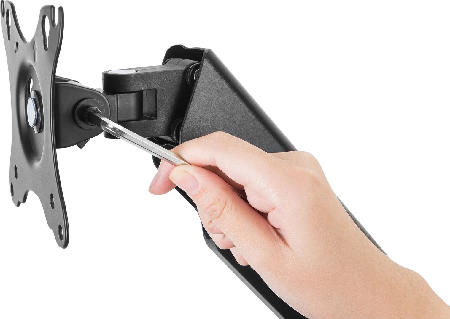 Mbajtëse muri për monitor Digitus, universal, me gaz, 32 inç, e zezë