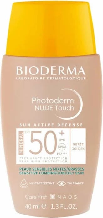 Krem mbrojtës dielli për fytyrë Bioderma Photoderm Nude Touch SPF 50+, 40ml unisex