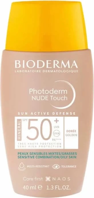Krem mbrojtës dielli për fytyrë Bioderma Photoderm Nude Touch SPF 50+, 40ml unisex