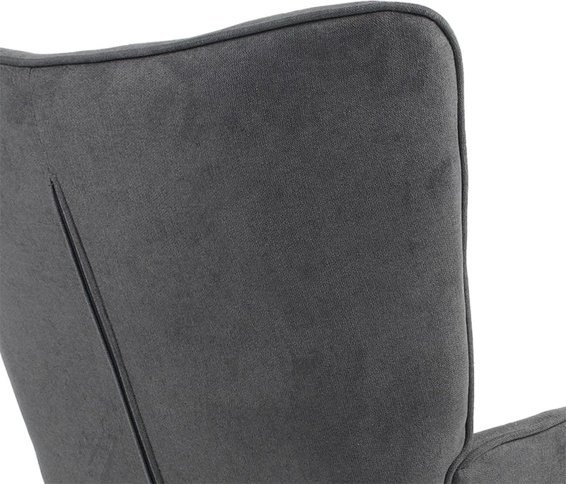 Karrige Fluffy, material stof, ngjyrë antracit-natyrale, 75x69x96cm