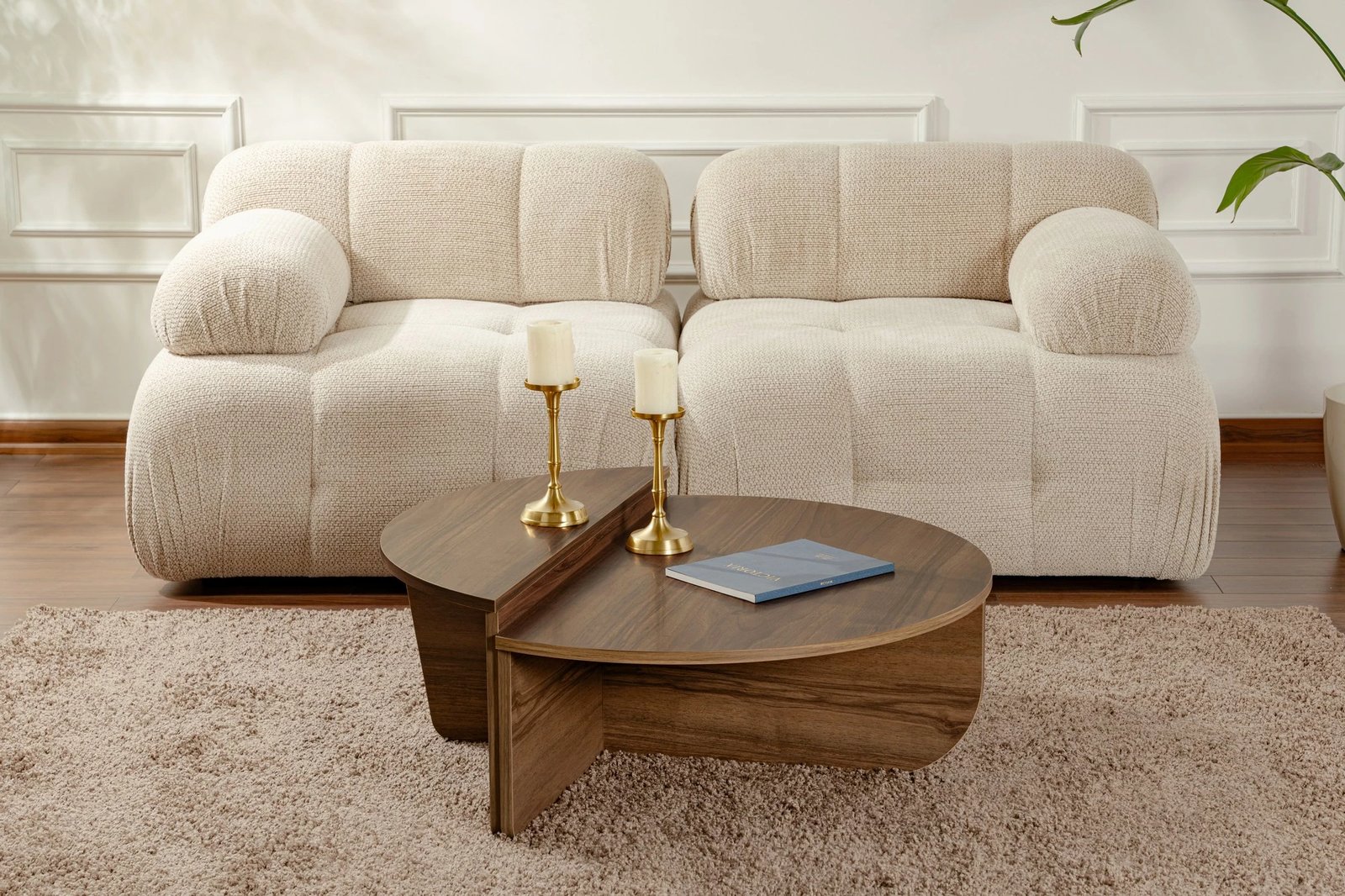 Set tavolinash kafeje Nordure, Orion, ngjyrë arre