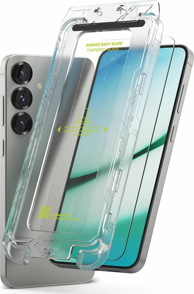 Xham i temperuar Ringke Easy Slide për Samsung Galaxy S25, 2 copë